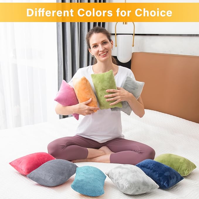 1 MIDDLE ONE 2 Pack Small Pillow, Cooling Memory Foam Mini Pillow 11 X 7 Inches for Sleeping, Travel, Nap and Neck, Knee, Lumbar Support, Tiny Cushion for Pet, Dogs (Blue)
