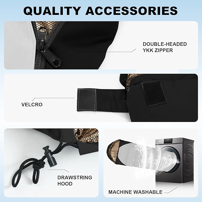 Sleeping Bag for Adults All Season 0 Degree,Cotton Canvas with YKK Zipper Compact Backpacking Mummy Camping Sleeping Bag
