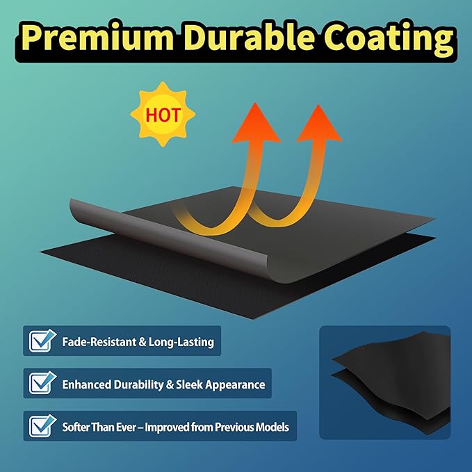 Magnetic Car Side Window Sun Shade, 2 Pack, Privacy Protection with UV Blocking, Easy Install with Storage Case, for Family Travel, Camping, Business Trips (Black, Large（31.5"L x 20.5"W）)