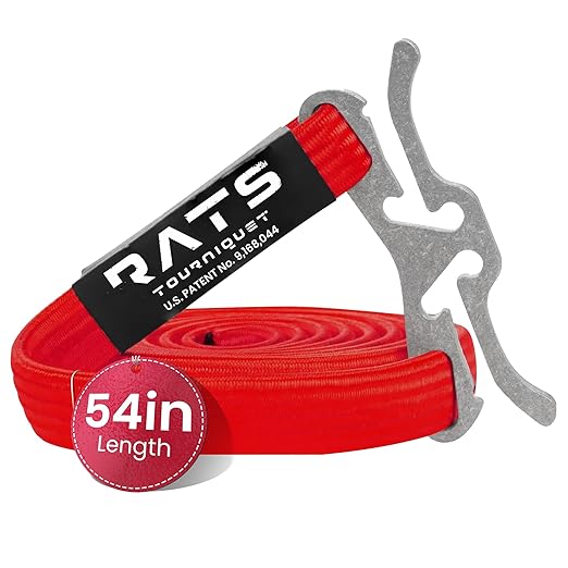 My Medic - Rats Tourniquet System, Quick-Apply Emergency Tourniquet, First Aid, Survival Gear, Compact & Versatile Hemorrhage Control Medical Tool - Hi-Vis Red
