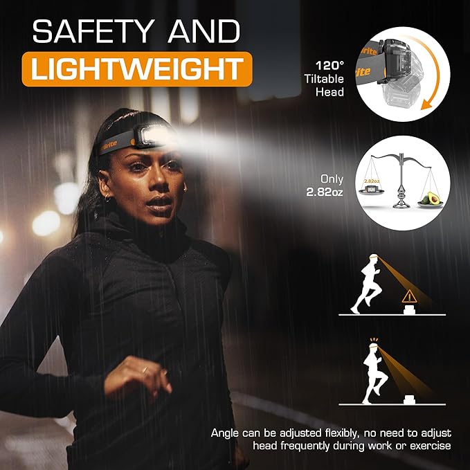 EverBrite Rechargeable Headlamp, 2 Pack Kids & Adult Headlamp with White/Red/Green Light, Memory Function, 120° Adjustable, IP54 Waterproof Head Lamp for Camping, Running & Emergencies, Gift Choice