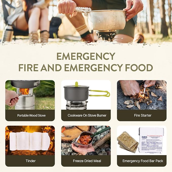 TacPreps 72-Hour Survival Kit | Emergency Bug Out Bag with First Aid, Water Filter, Food, Tools | 45L Tactical Backpack for Camping, Hiking, Outdoor Emergency Preparedness