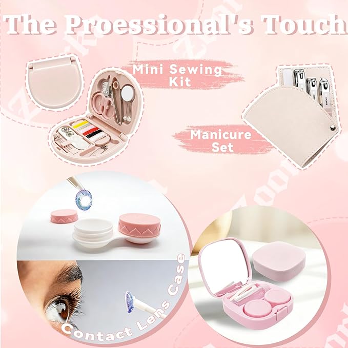 Bridal Emergency Kit for Wedding Day, 60+ Pcs Wedding Essentials Survival Set for Team Bride with Cosmetic Bag & Travel Must-Haves, Honeymoon, Daily Commute