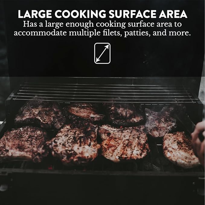 GasOne Portable Tabletop BBQ Grill - 18-inch, 2-Tiered, Side Handles & Lid - Compact Charcoal Grill for Picnic & Tailgate