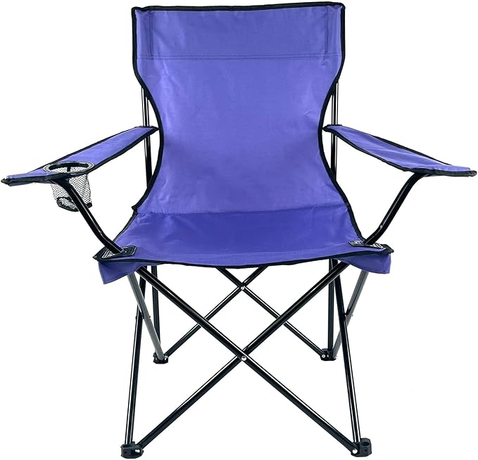 Folding Portable Outdoor Camping Chair[Large] (Purple)