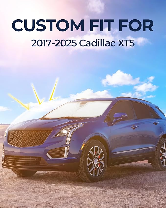 for Cadillac XT5 2017-2025 Car Window Shades, 8pcs Privacy Sun Shade Set for Front Windshield Side and Rear Windows, Full Window Covers Keeps Vehicle Cool for Camping Napping