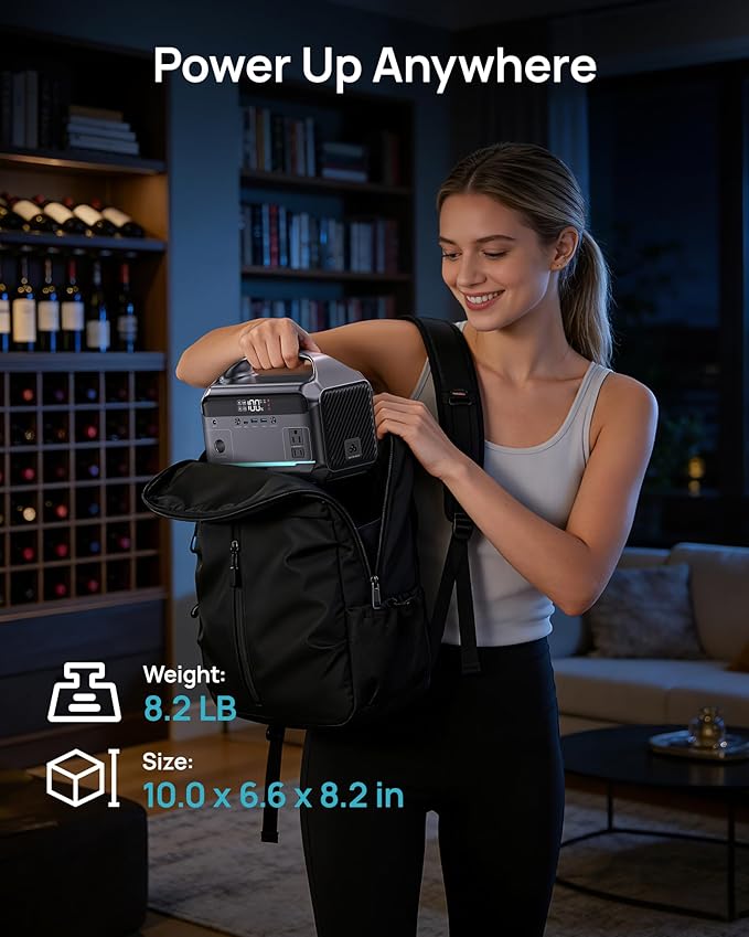 Portable Power Station 90,000mAh, 288Wh LiFePO4 Battery Backup w/ 2× 350W (600W Surge) 110V Pure Sine Wave AC Outlets, Solar Generator for Home Backup, CPAP, RV, Camping, Off-Grid & Emergency Power
