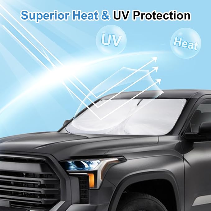 Windshield Sun Shade Fit for 2020-2026 Ford Explorer SUV, ST XLT, Limited, Platinum Accessories Foldable Sunshade Sun Visor Protector Keep Car Cool