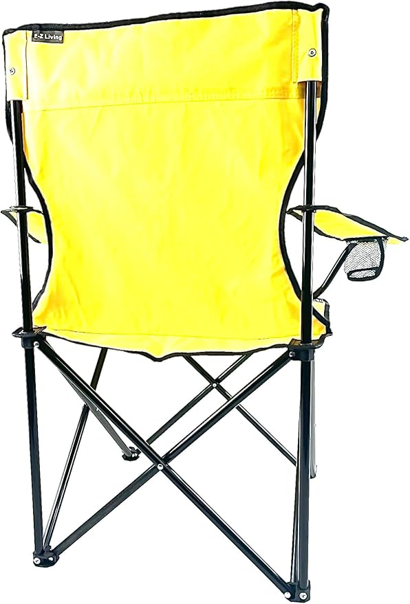 Folding Portable Outdoor Camping Chair[Large] (Yellow)