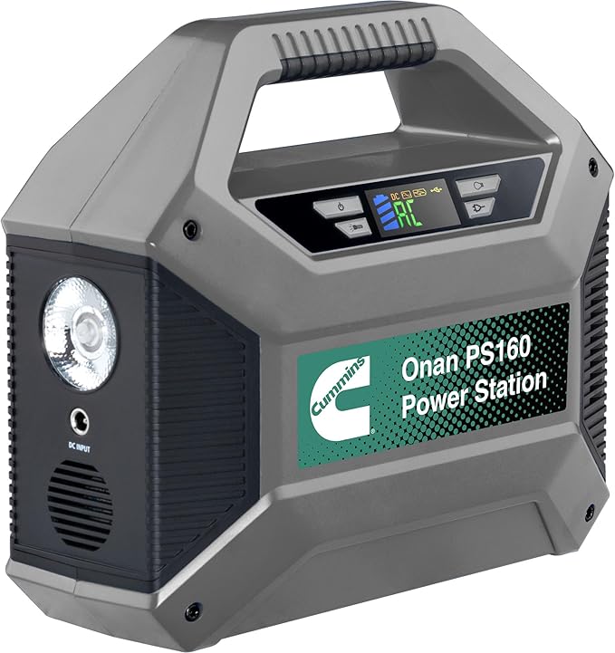 Cummins 155Wh 150 Peak Watt Portable Power Station & Solar Generator, Modified Sine Wave AC Outlet, Backup Lithium Battery for Camping, Home, Travel, Indoor/Outdoor Use (Solar Panel Not Included)