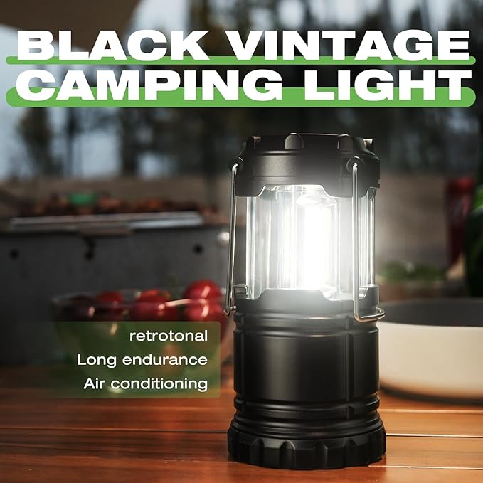 KPKJOO Lantern Collapsible Camping Light, Battery Operated Lanterns LED Super Bright for Power Outages Indoor Emergency Outdoor Camping Hiking Kit (6, LED)