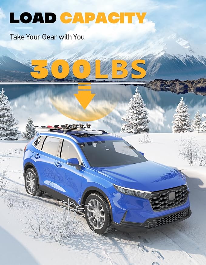 Tuyoung 300lbs All Aluminum Roof Rack Cross Bars Fit for 2023-2026 Honda CRV CR-V & CRV Sport Hybrid, Lockable Heavy Duty Crossbar Roof Rail Rooftop Skiboard Canoe Kayak Bike Cargo Luggage