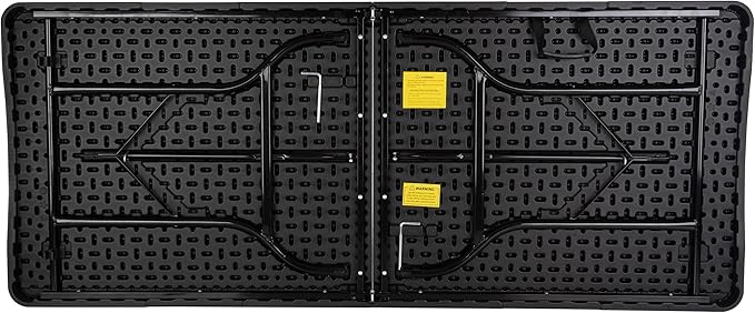 Lavish Home Portable Folding Tables - Lightweight Portable Folding Desk - 6-Foot-Long Indoor or Outdoor Utility Tables for Camping, Events, Dining, Crafts, or Banquets (Set of 2/Black)