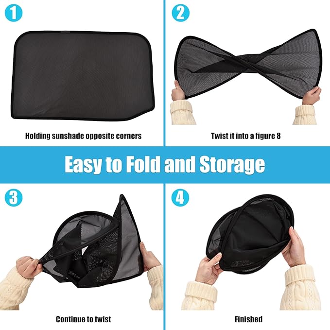 ZATOOTO Car Window Shades for Forester 2019-2023, 4 Pack Forester Sun Shade Side Window, Breathable Mesh Car Window Screen for Camping Napping Baby UV Protection