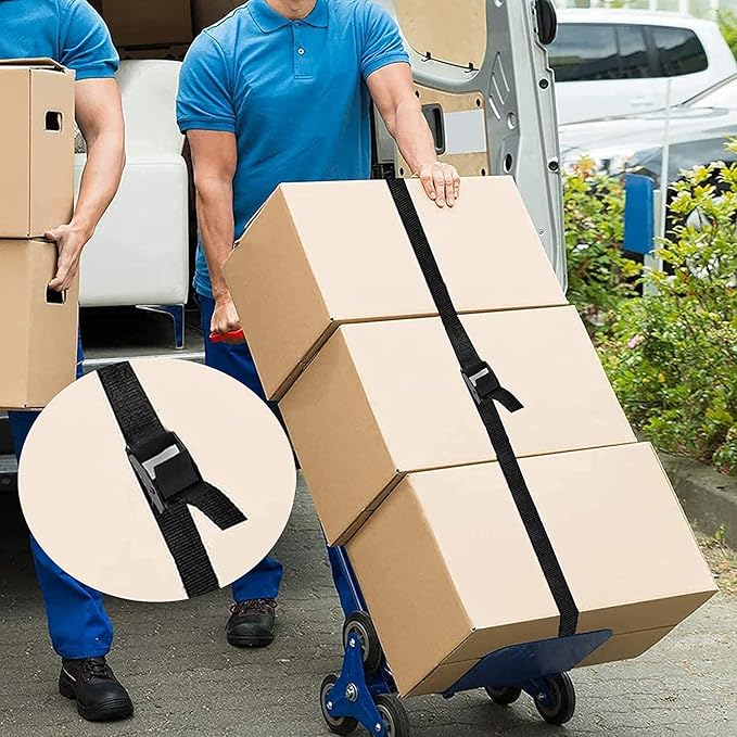 4 Pack Tie Down Strap,5ft x 1" Lashing Straps with Adjustable Buckle Heavy Duty Secure Straps up to 600 lbs for Cargo, Luggage, Bicycles, Motorcycles, Truck, SUV, Car Roof Rack, Canoe