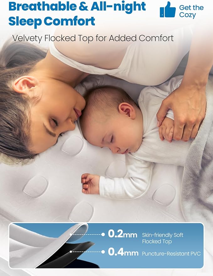 CHERIMOR Queen Air Mattress with Built-in Pump, 18" Raised Comfort, 48Hr Leak-Proof Test, Upgraded Honeycomb Pillar Design, Supports 800 lbs, 3-Min Inflation-Inflatable Bed for Home Guests & Camping