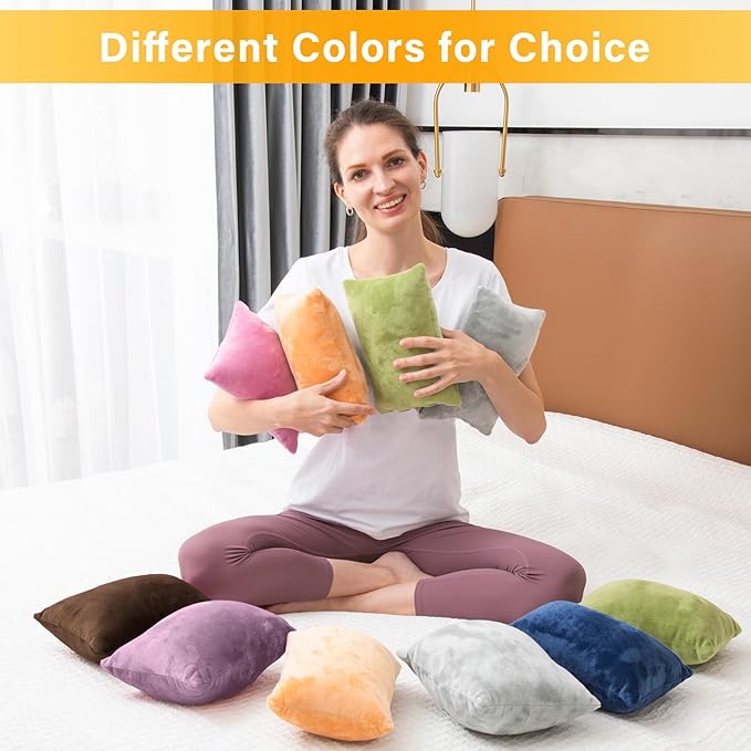 1 MIDDLE ONE 2 Pack Small Pillow, Memory Foam Mini Pillow 11 X 7 Inches for Travel, Sleeping, Nap and Neck, Knee, Lumbar Support, Tiny Cushion for Pet, Dogs (Brown)