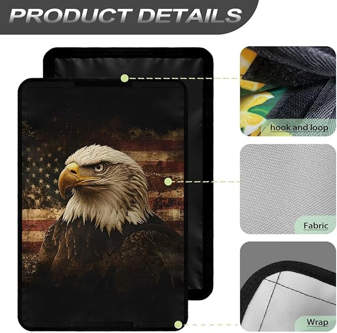 Eagle American Flag RV Door Window Shades Replacement RV Thin Window Blinds Shade Covers for Campers Travel Trailers