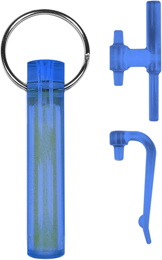 GEAR AID Ni Glo 2” UV Rechargeable Glowing Keychain – Multi-Purpose Glow-in-the-Dark Accessory for Camping