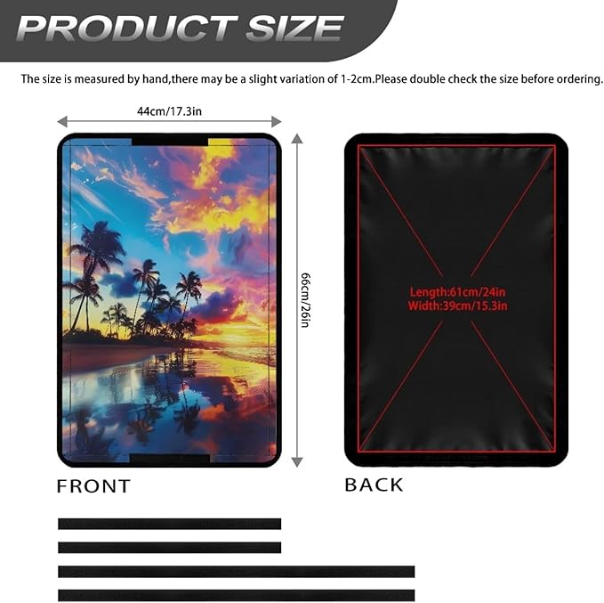 RV Camper Door Window Shade Cover, Burning Cloud Palm Reflective RV Door Protector UV Rays Protection RV Window Shade, Foldable Travel Trailer Door Blackout Window Shade