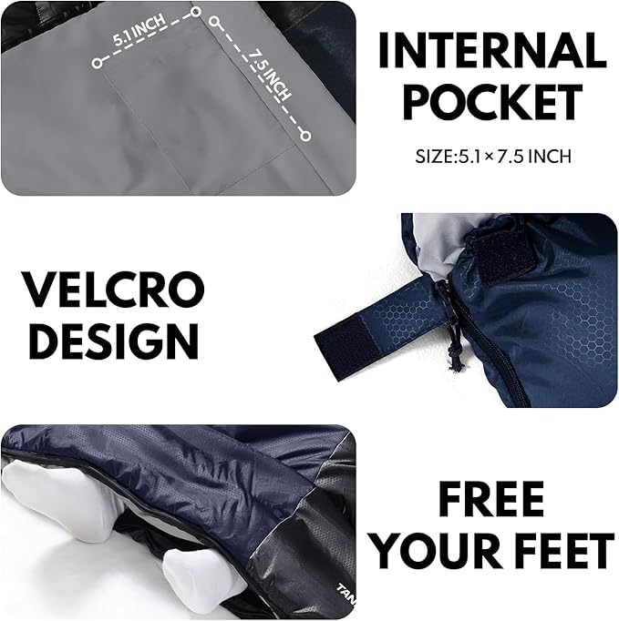 XXL Winter Sleeping Bags for Adults Cold Weather,Camping Sleeping Bag for Kids with Compression Sack,4 Season Camping Essentials Gear for Hiking,Traveling,Outdoor,Backpacking,Climbing