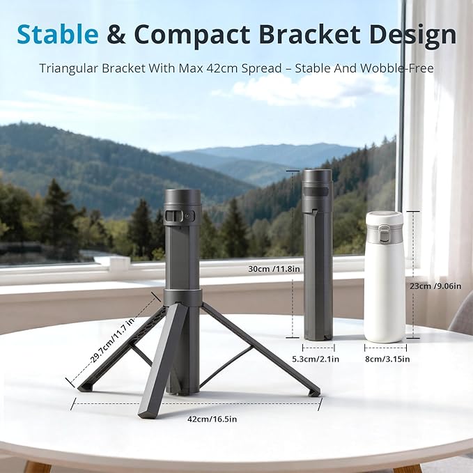 MikeBros Starlink Mini Power Mount with Integrated Tripod 45000 mAh Battery Pack for 6 Hours Large Capacity Power Bank Stand,Action Camera Bracket,Type-C Fast Charging for Outdoor Camping