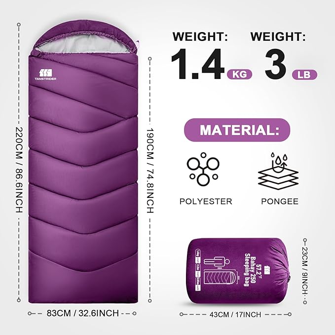 Sleeping Bags for Adults Cold Weather & Warm,Backpacking Camping Sleeping Bag for Tall Girls Boys,Lightweight,Compact,Waterproof Camping Gear for Traveling,Hiking,Hotel,Outdoor & Indoor