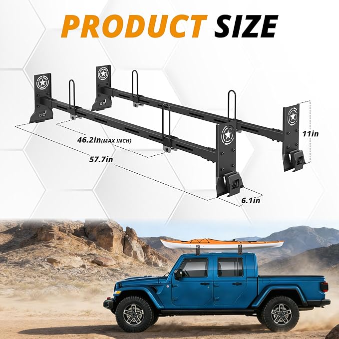 420 LBS Roof Rack Cross Bars,Roof Rail Crossbars Fit for Jeep Wrangler 2007-2024 JK JL Gladiator JT, 2/4 Door Hardtop, Rooftop Cargo Bag Kayak Bike Carrier