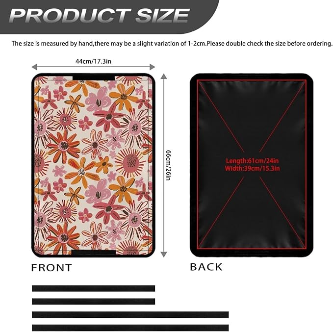 RV Door Window Shade Cover - Flowers RV Blackout Window Cover with UV Protection and Privacy Features, Camper Trailer Sun Shade Accessories for Women Men