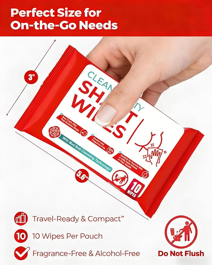 Funny Sharting Survival Set - Gag Gifts for Men, Boyfriend, Husband Birthday - Emergency Potty Humor Prank Gift Includes 4pcs Wet Wipes & 6pcs Toilet Paper - Hilarious Fart Novelty Gift for Adults