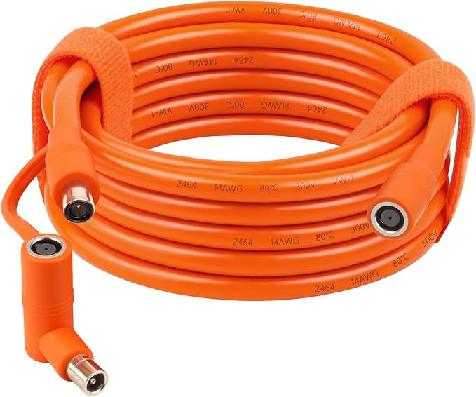 MOOKEERF 14AWG DC 8mm Extension Cable for Solar Panel 20FT,DC7909 Solar Panel Cable Female to Male with DC8020 Male Adapter Compatible with Aker,GZ Yeti,BLUETT,Jackery Portable Power Station - 20 Foot