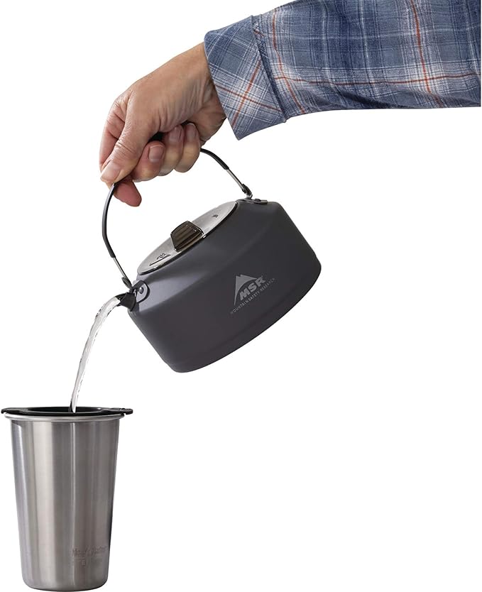 MSR Pika Hard-Anodized Aluminum Camping Teapot, Black
