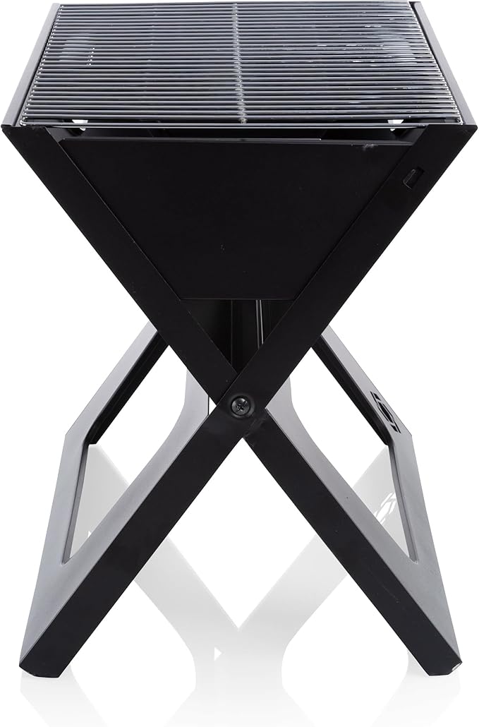 PICNIC TIME X-Grill 2.0 Portable Grill, Camping Charcoal BBQ for Tailgating, (Black)