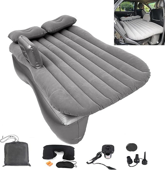 Onirii Inflatable Car Air Mattress Back Seat Bed with Air Pump,Thickened Portable Car Travel Sleeping Camping Air Mattress Blow Up Bed for Car Universal SUV