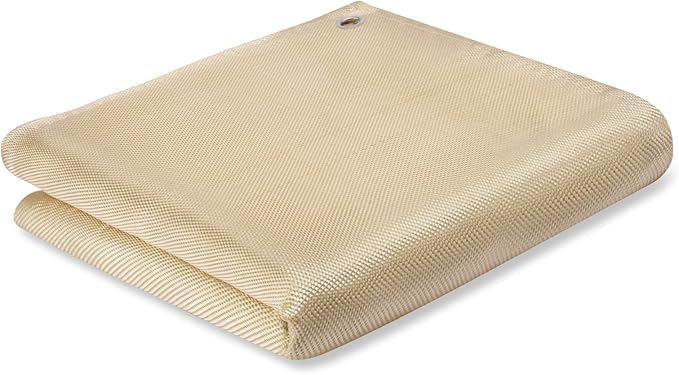 Fiberglass Welding Blanket 4x6 ft - KANHIRO Heavy Duty Heat Resistant Fabric, 1022 °F Fire Resistant Blankets, High Temp Insulation Blanket for Industrial, Smoker, Camping, Grill