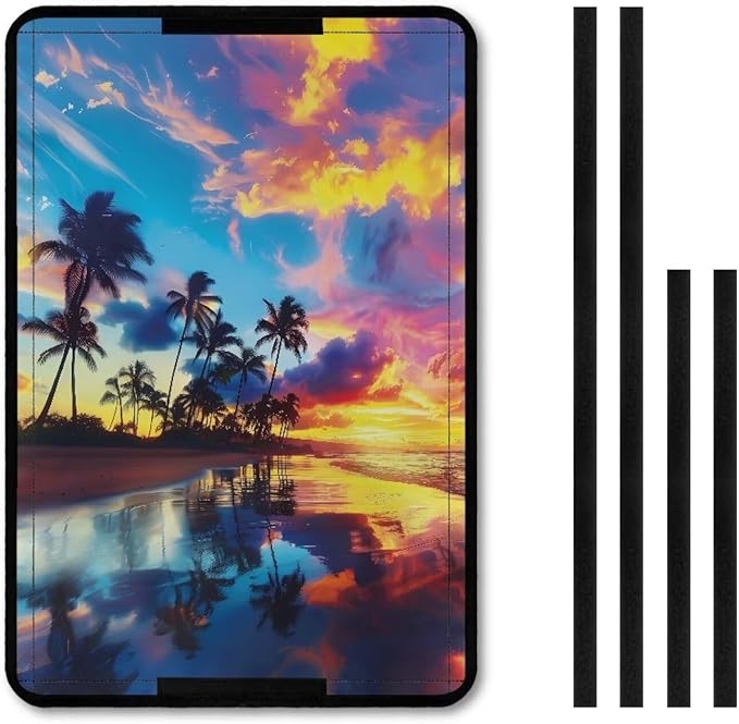 RV Camper Door Window Shade Cover, Burning Cloud Palm Reflective RV Door Protector UV Rays Protection RV Window Shade, Foldable Travel Trailer Door Blackout Window Shade
