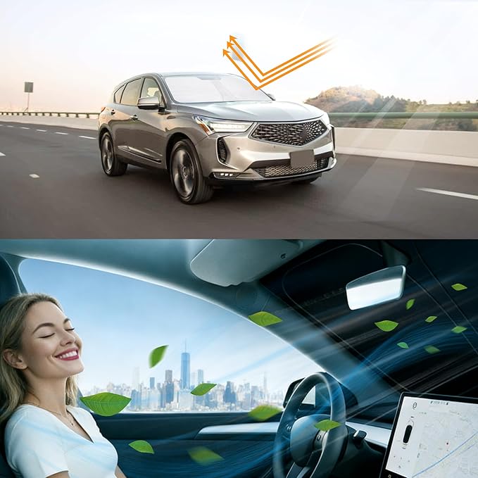 Windshield Sun Shade Accessories Compatible with 2019 2020 2021-2026 RDX for Acura Foldable Sunshade Sun Visor Blocks UV