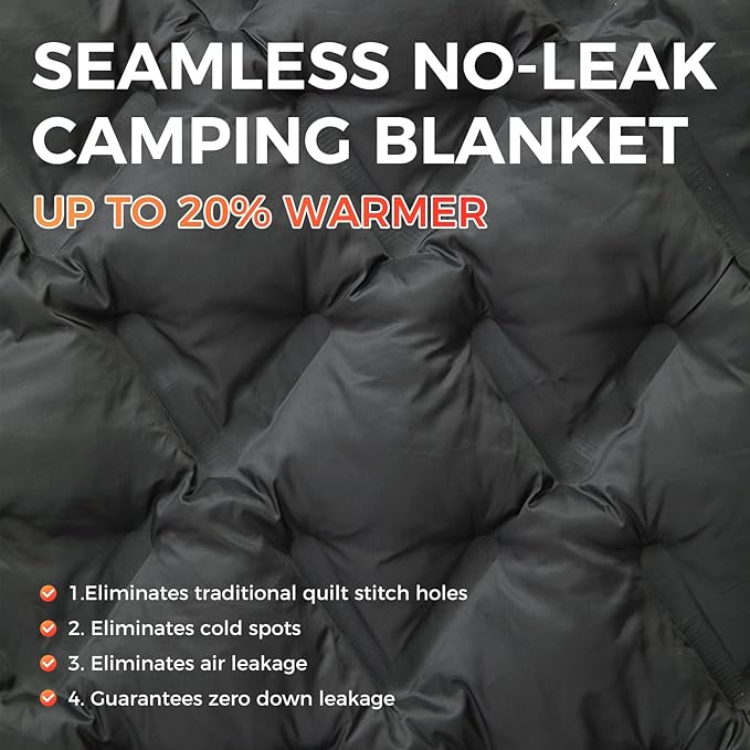 ATEPA Wearable Sleeping Bag, Recycled Water-Resistant Camping Blanket Poncho, Ultralight Packable Stadium Blanket for Outdoor