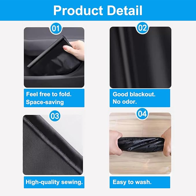 Ovege Car Window Shades Magnetic Driver Side Window Shades Car Privacy Curtain 2pcs