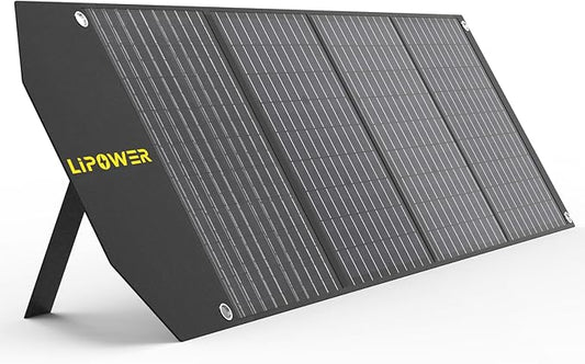 Lipower 100W Portable Solar Panel 18V, Foldable Solar Charger for Lipower Power Sation, Jackery/Anker/FlashFish/Bluetti/Goal Zero/Rockpals Power Station and with USB, Type-C PD Output