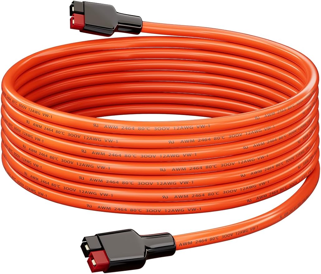 Tonton 12AWG 30FT Anderson Extension Cable, Solar Power Extension Cord with Anderson Connector for Goal Zero Yeti Portable Power Station Solar Generator Jackery 100W Renogy Boulder 200 Solar Panel