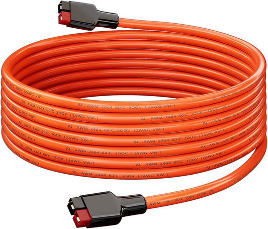 Tonton 12AWG 30FT Anderson Extension Cable, Solar Power Extension Cord with Anderson Connector for Goal Zero Yeti Portable Power Station Solar Generator Jackery 100W Renogy Boulder 200 Solar Panel