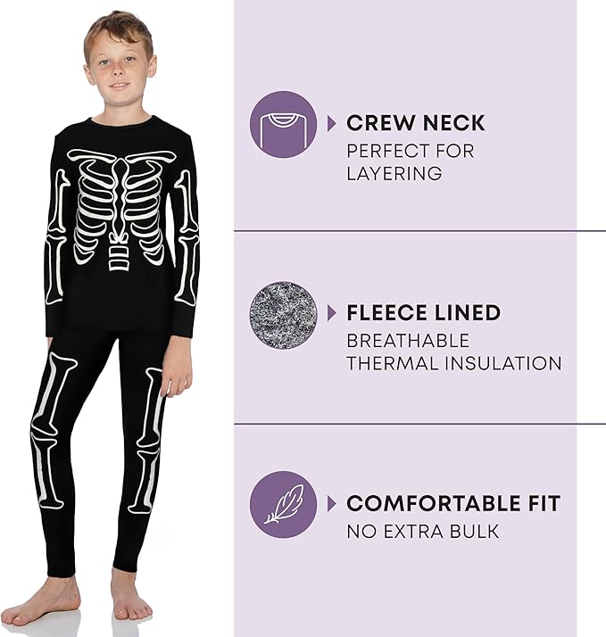 Rocky Thermal Underwear for Kids, Boys Thermals, Long Johns Underwear, Base Layer for Cold Weather/Skiing