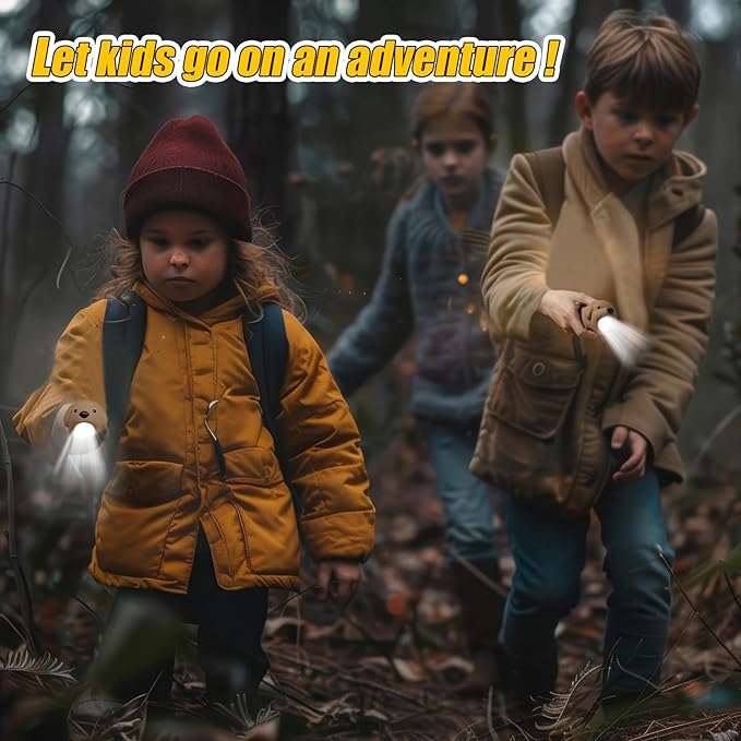 Kids Flashlight Rechargeable, LED Flashlight for Boys & Girls, Fun Lightweight Kid Flashlights for Kid for Camping & Outdoor Adventures, Dog Walking, Birthday Gift,1 Pack-Puppy
