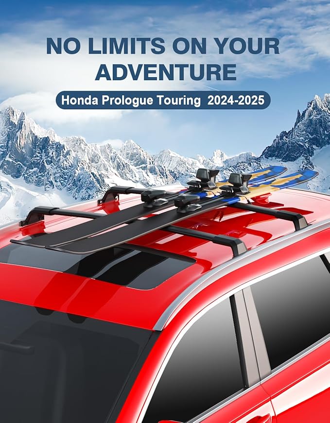 Roof Rack Cross Bars 220lbs Compatible with Honda Prologue Touring 2024 2025 2026, Heavy Duty All-Metal Aluminum Crossbar Luggage Racks Roof Rails Rooftop Black Accessories