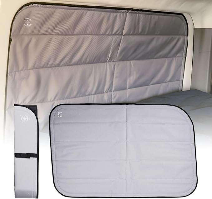 Living in a Bubble Insulated Blackout Mid Right Side Window Cover for Mercedes Sprinter Van Year 2007-2026 144" Length MWB, NCV3 & VS30 (Bare Metal Frame)