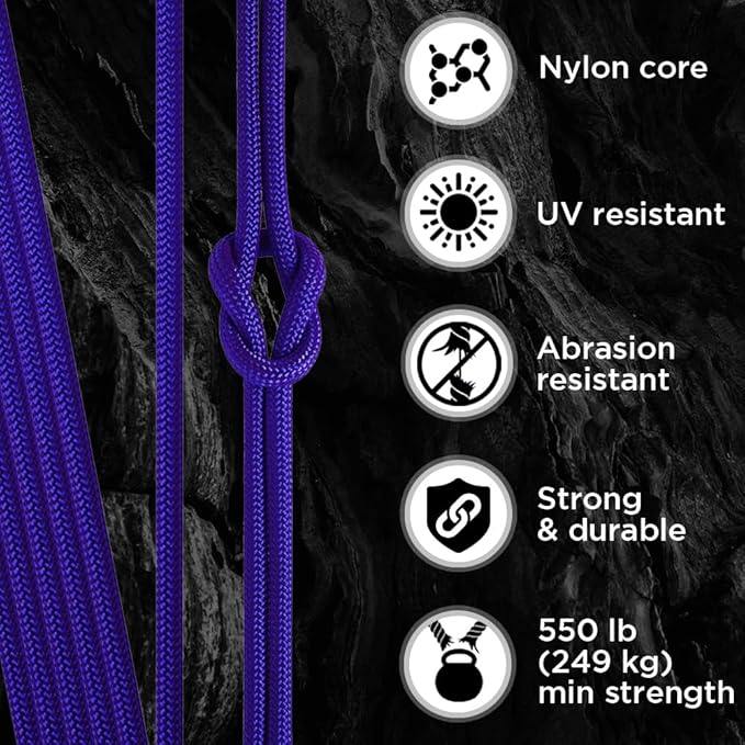 TECEUM Reflective Paracord Rope 1000 – 1000ft/200ft/100ft/50ft – 40+ Colors – Glow in The Dark – para Cord – Utility Rope for Survival, Hunting & Camping Gear – Nylon String, Camping Rope, Tent Cord