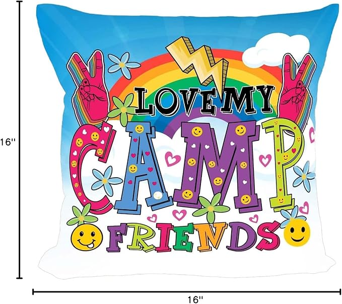 Gilbins Camp Bunk Kids Autograph Pillows A Great Gift for Boys Or Girls (Love My Camp Friends)