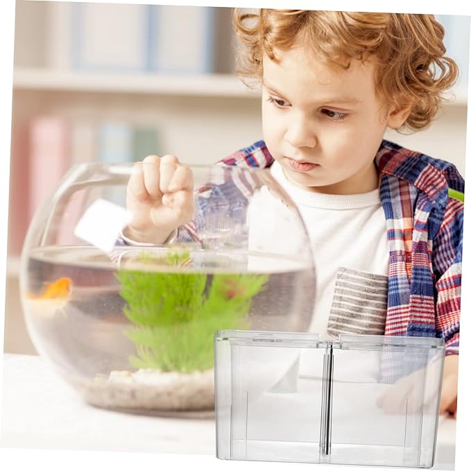 Yardwe Acrylic Betta Fish Breeding Box Incubator Fish Rearing Isolation Tank for Safe Hatching and Enhanced Survival Rate of Fry Acrylic Material Oxygen-Enhancing Design