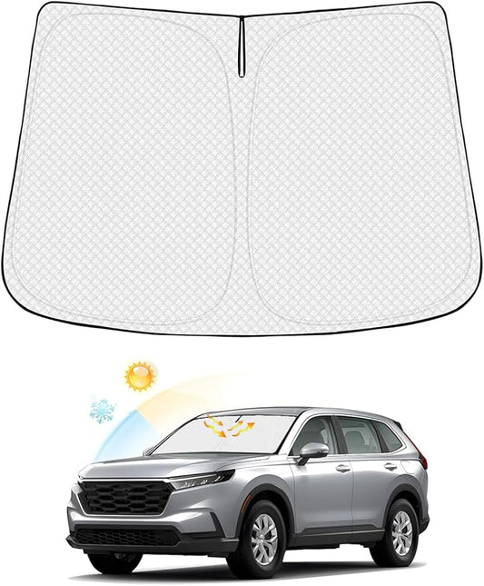 Canvcle Windshield Sun Shade for Honda CR-V 2023-2025 2026 CRV Accessories Thicken 6-Layer Front Window Sunshade Cover Sun Visor Protector Foldable Block UV Rays Keep Vehicle Cool